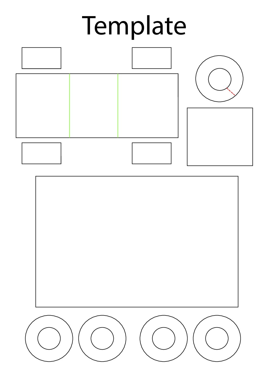 Toy Train Paper Roll Craft Printable Template Look We re Learning 
