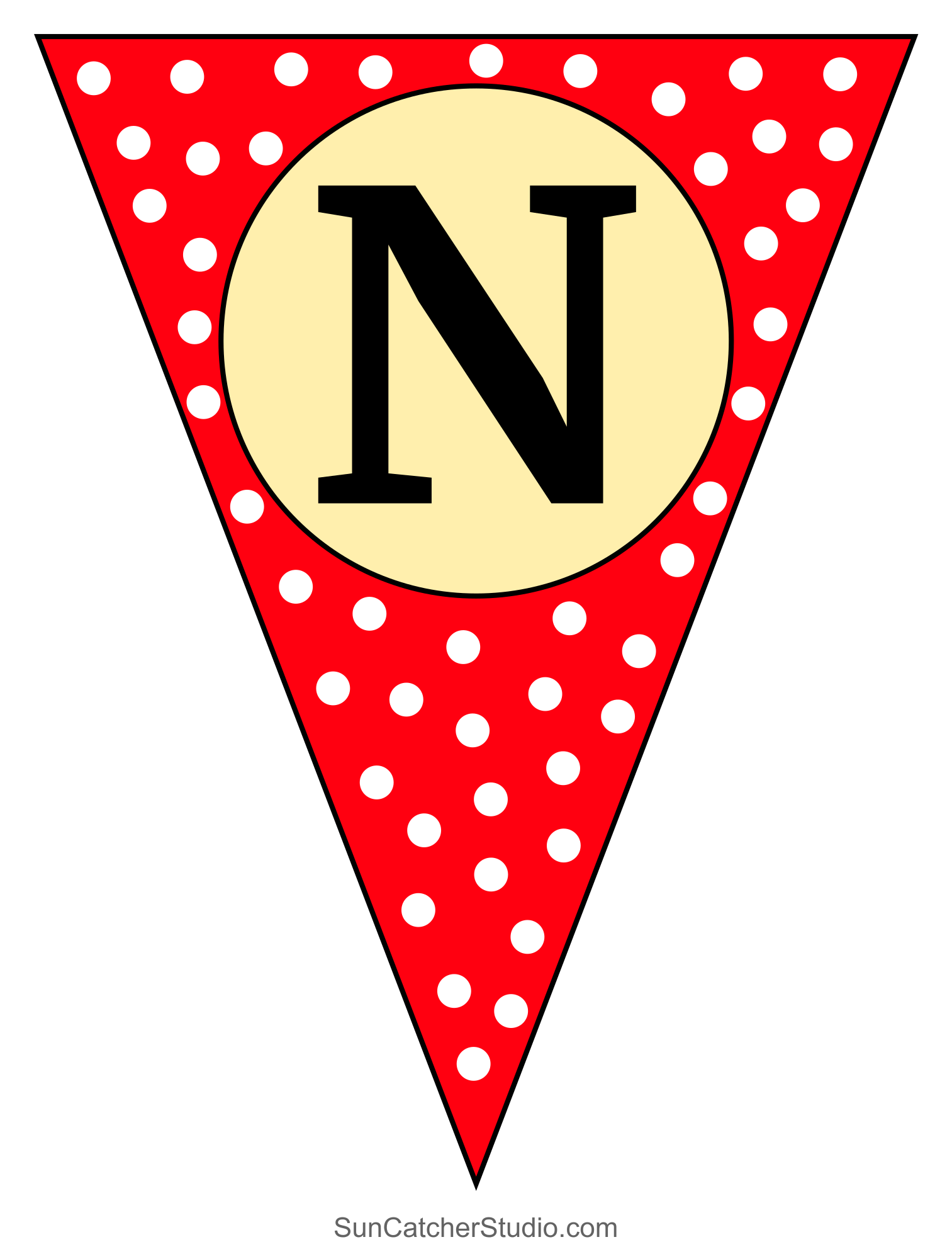 Triangle Banner DIY Letters Printable Flag Templates Free Printables Monograms Design Tools Patterns DIY Projects