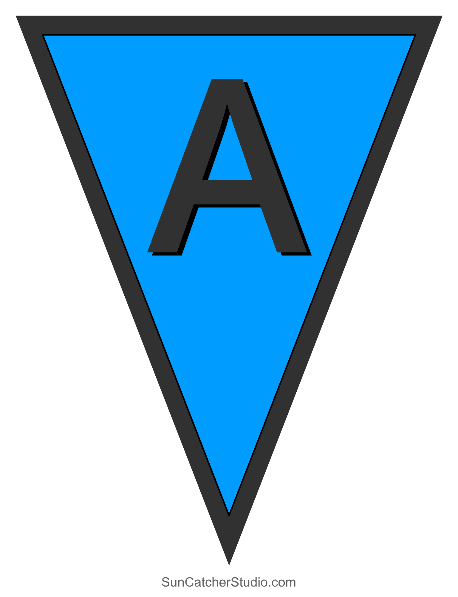 Triangle Banner Letters Printable DIY Flag Templates Free Printables Monograms Design Tools Patterns DIY Projects