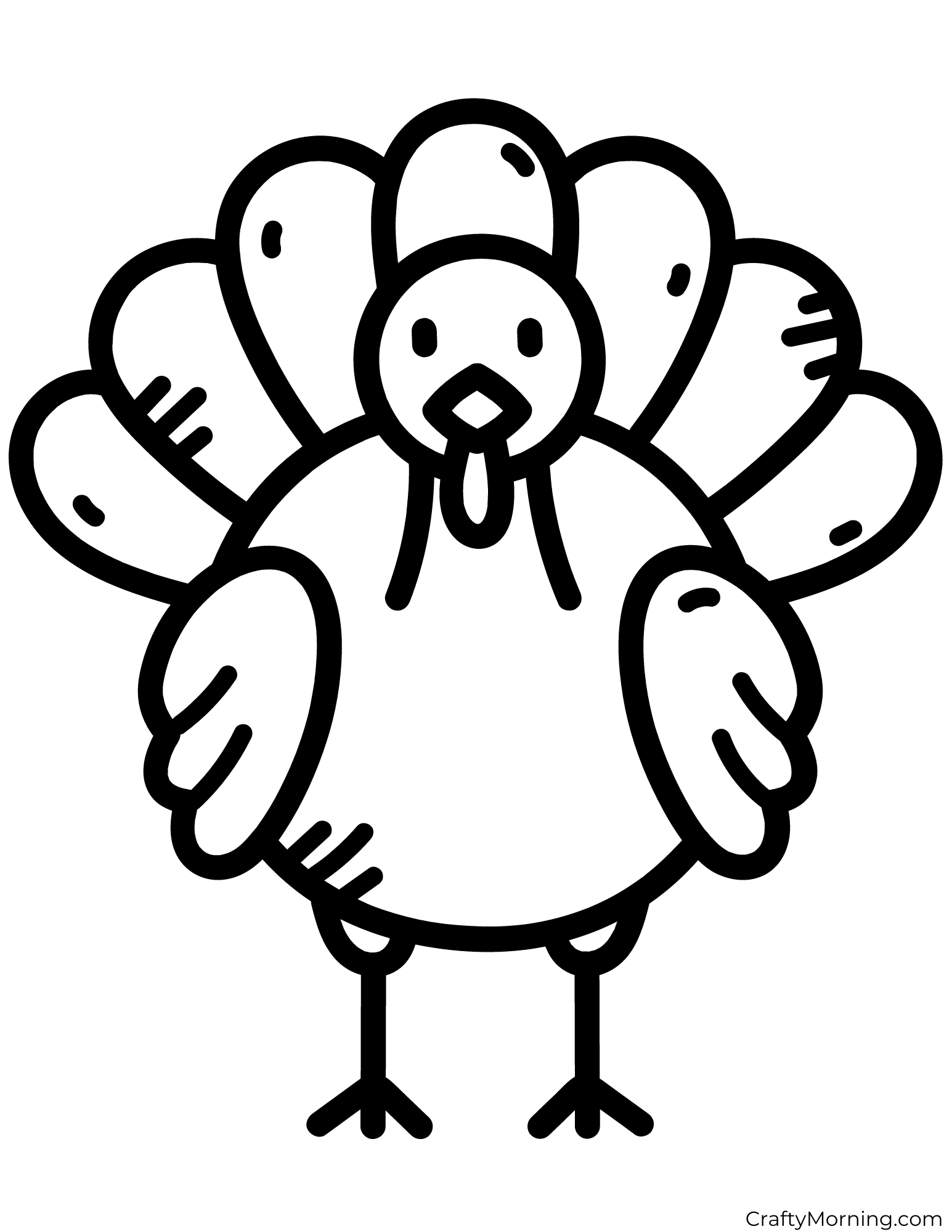 Turkey Template To Color Crafty Morning Turkey Template To Color Crafty Morning