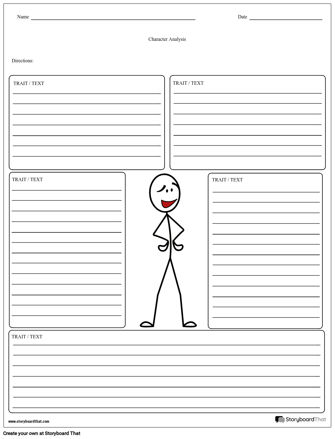 Printable Character Profile Template