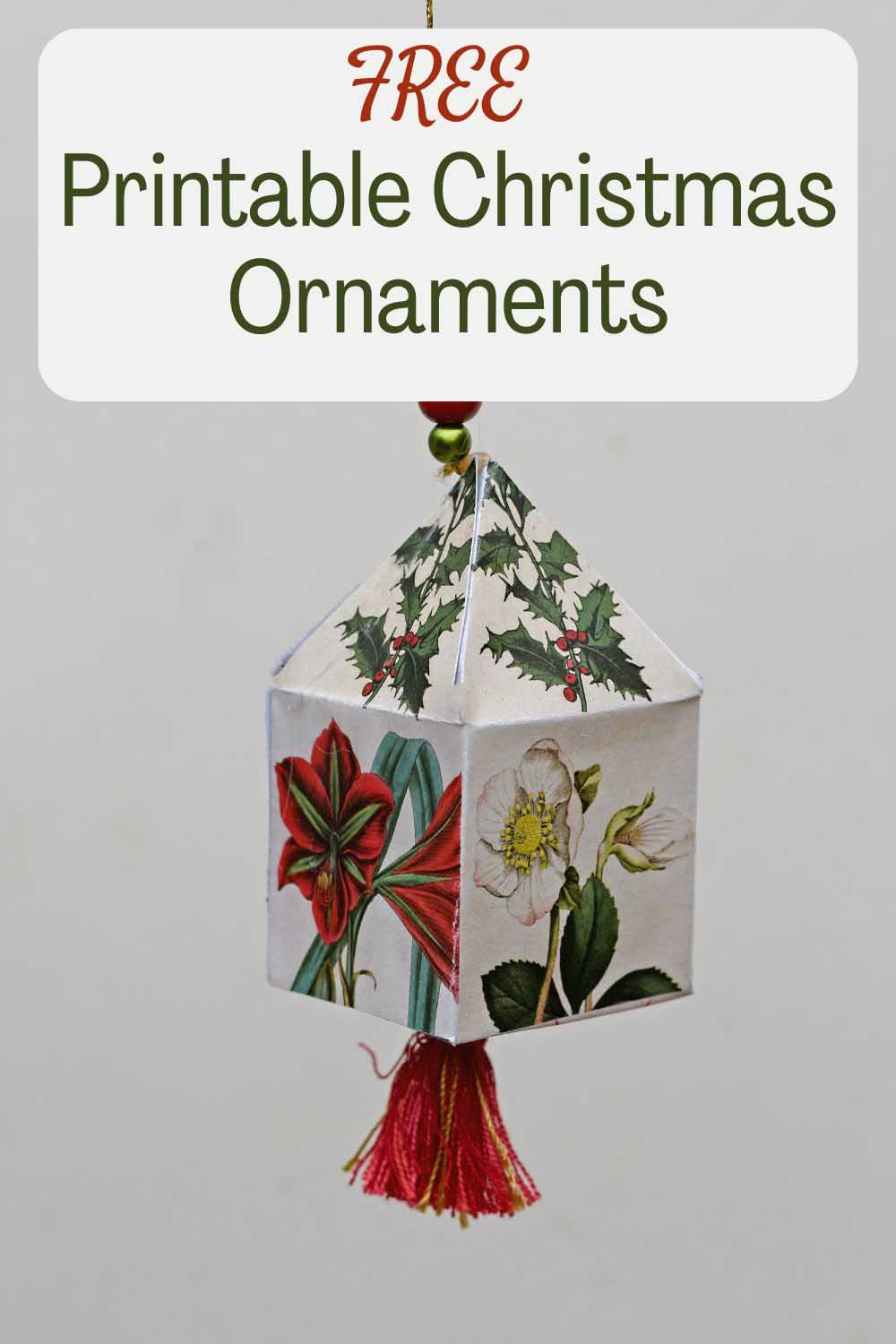 Unique Free Printable Christmas Ornaments For A Retro Look Picture Box Blue