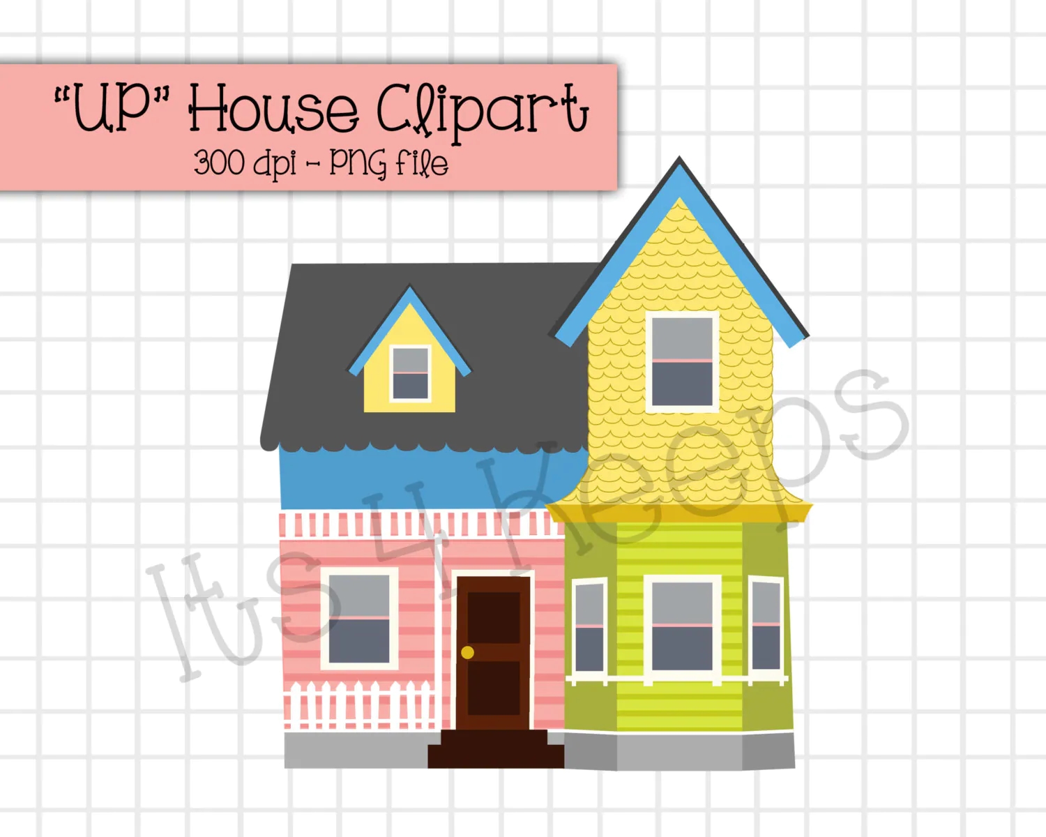 UP House Clipart Instant Download PNG Etsy