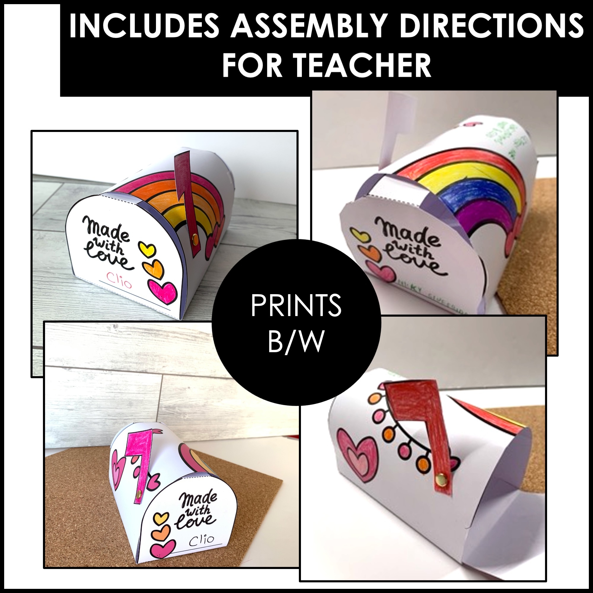 Valentine s Day Mailbox Printable Valentine s Craft Activity Template Made By Teachers