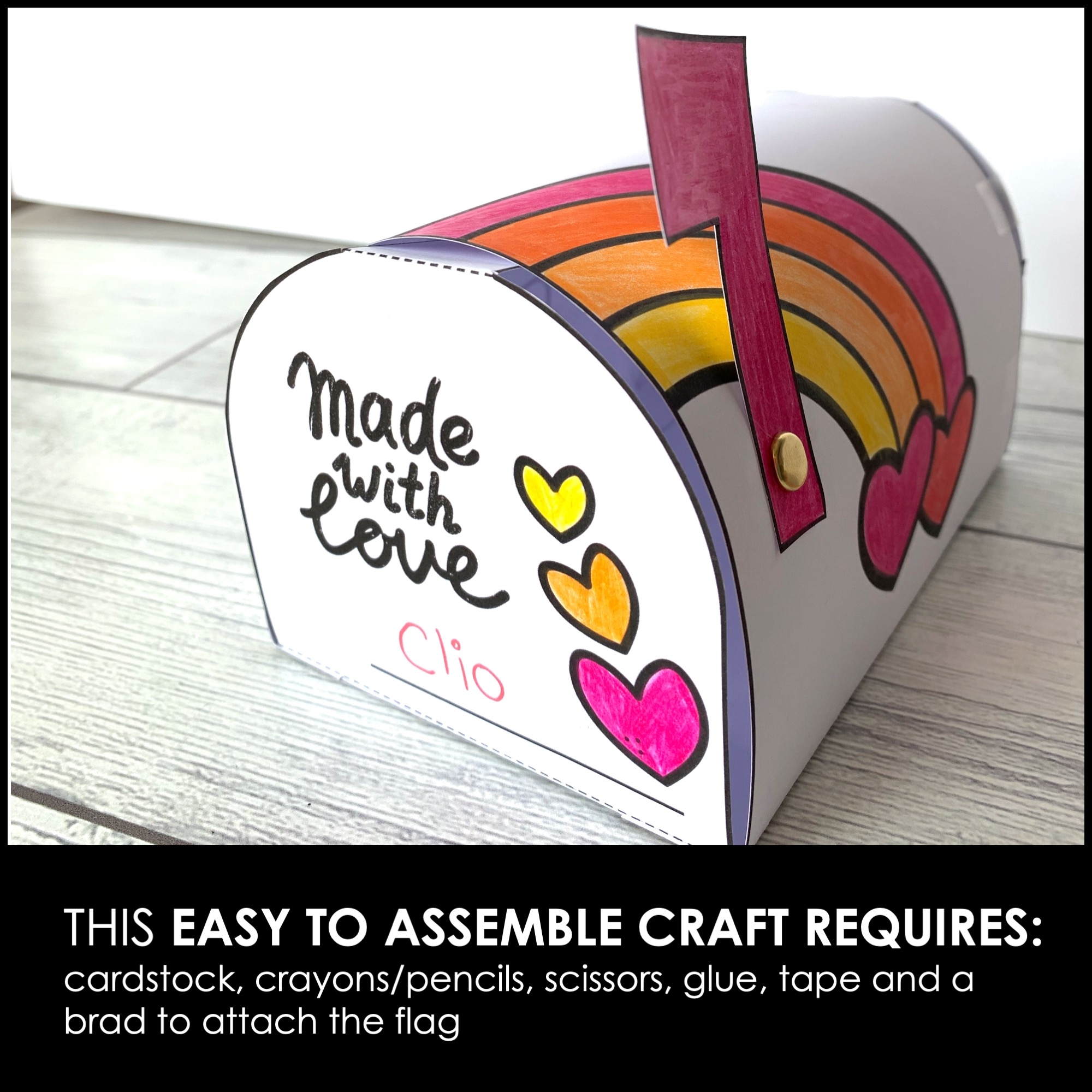 Valentine s Day Mailbox Printable Valentine s Craft Activity Template Made By Teachers