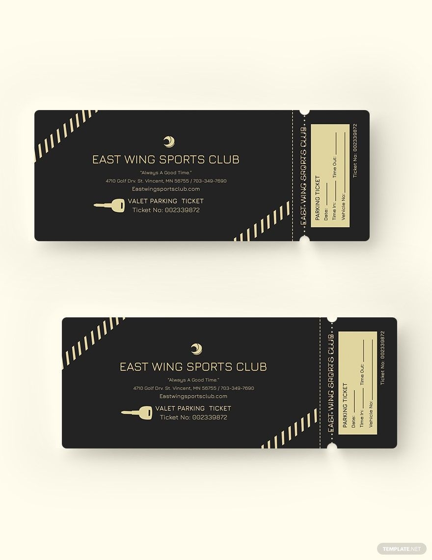 Printable Parking Ticket Template Word