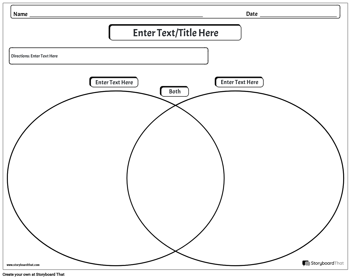 Venn Diagram Worksheets Free Customizable For Educators