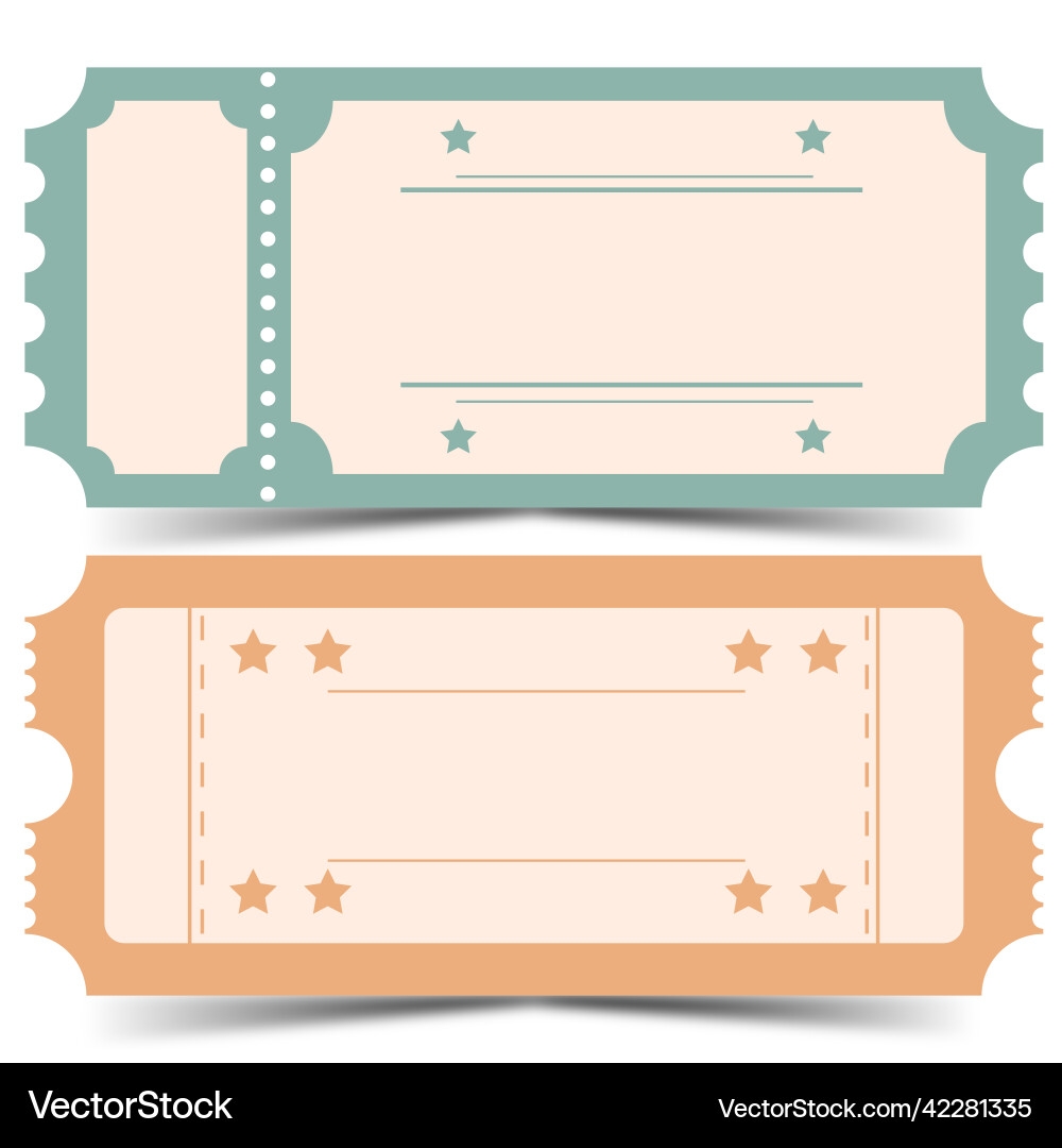 Vintage Ticket Templates Royalty Free Vector Image