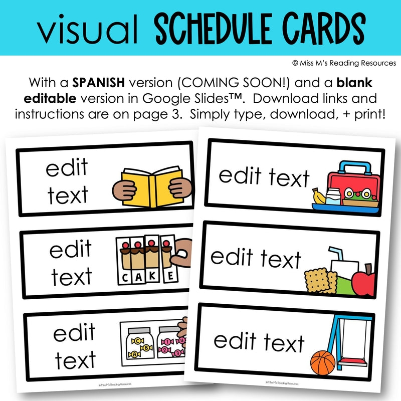 Printable Blank Visual Schedule Template