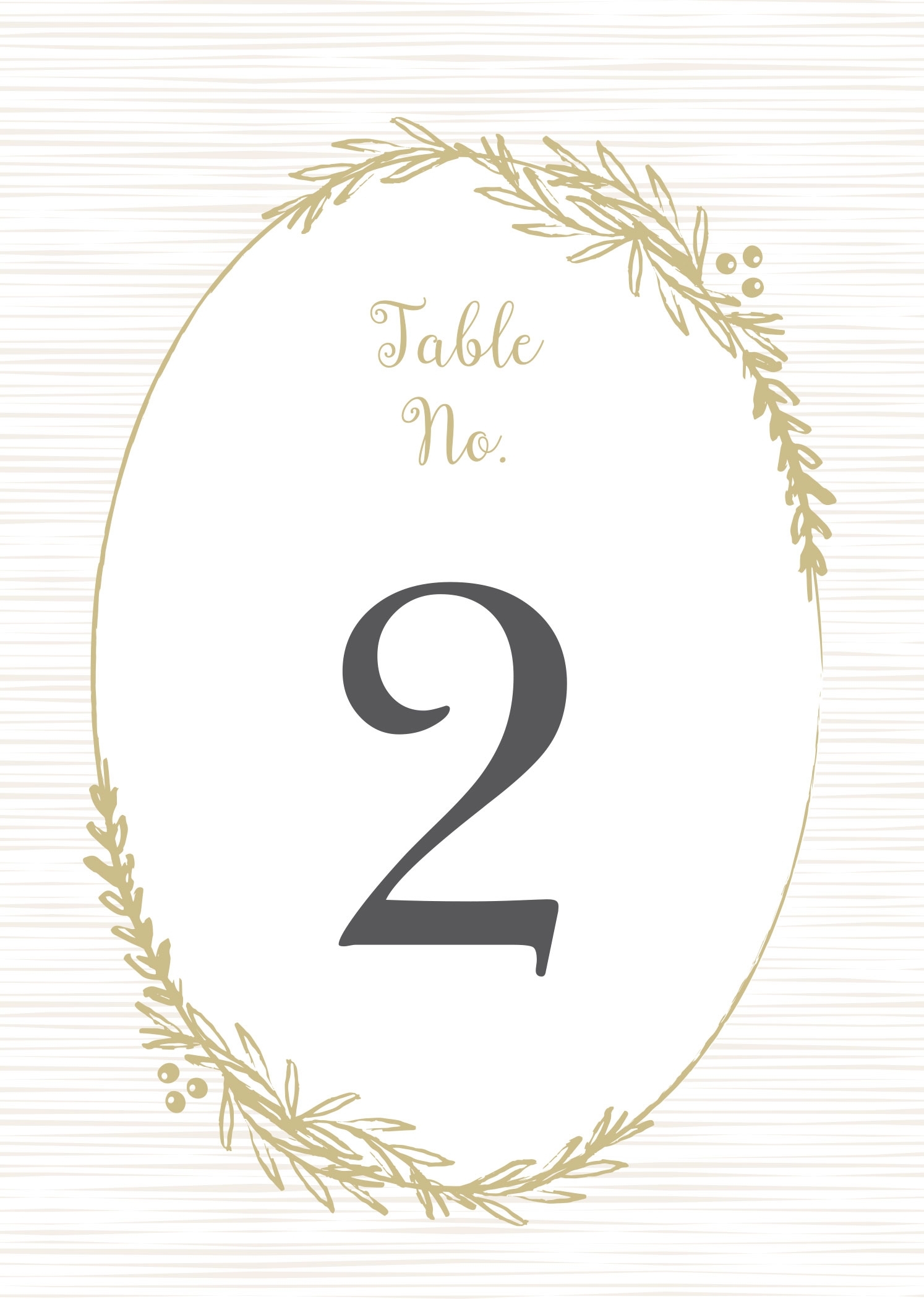 Printable Wedding Table Numbers Template
