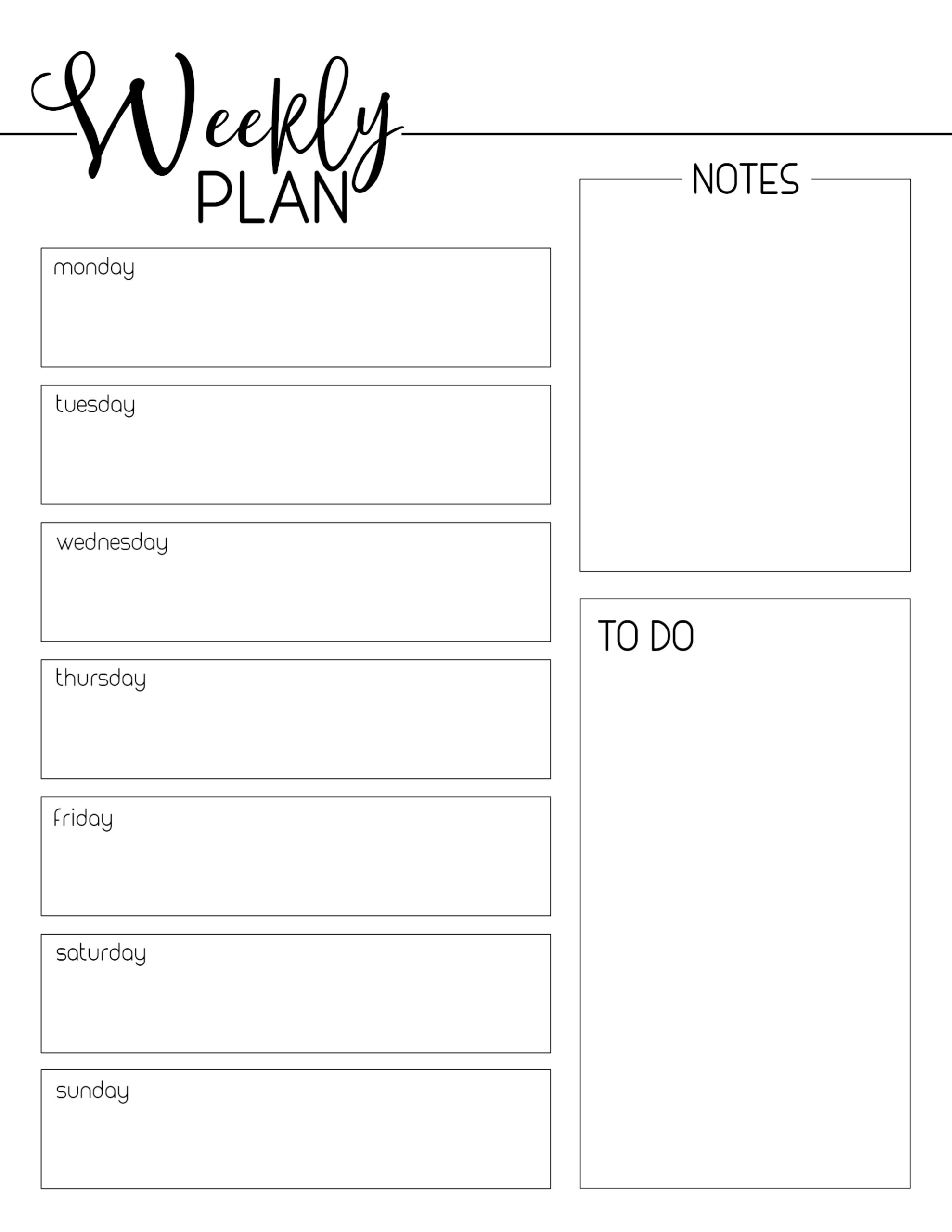 Weekly Planner Template Free Printable Paper Trail Design Weekly Planner Template Free Printable Paper Trail Design