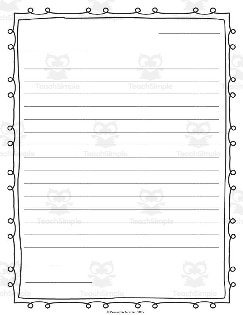 Printable Letter Writing Template