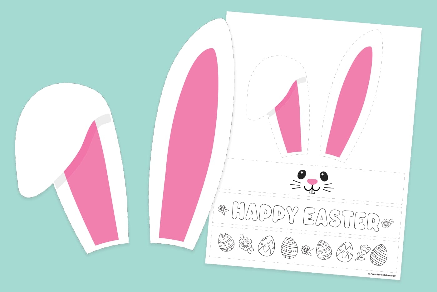 printable easter bunny ears template free download favorite printables