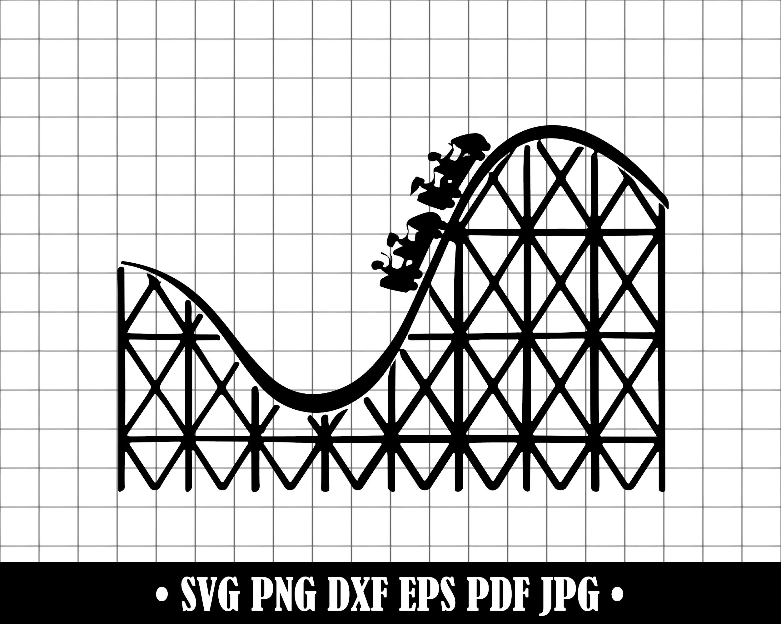 Roller Coaster Silhouette Etsy Roller Coaster Silhouette Etsy